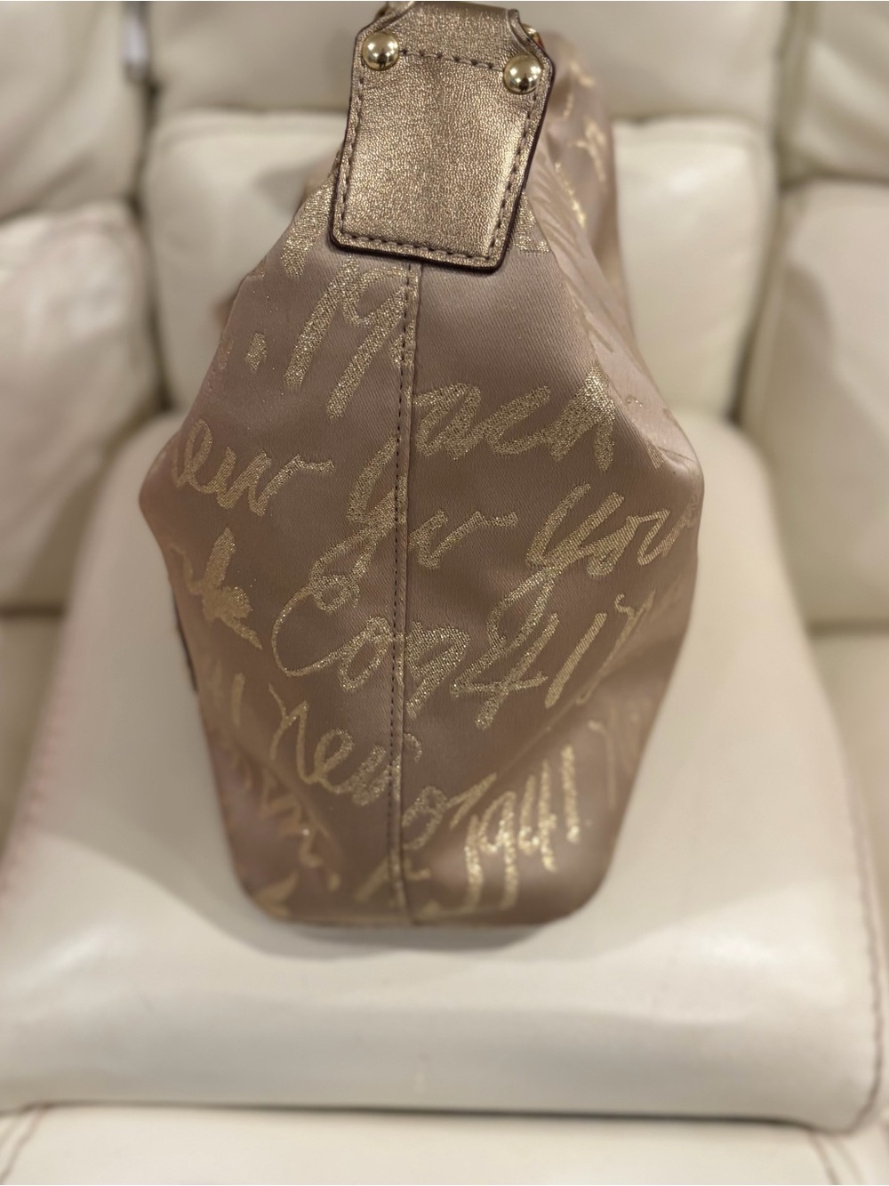 Coach Limited Edition Poppy Lurex Signature Script 1941 Handbag - Picture 3 of 9